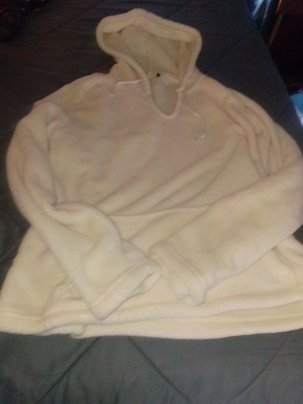 Women's Cream Fleece Hoodie Sweater